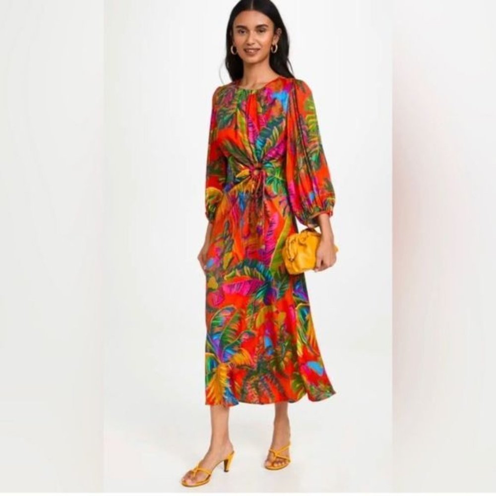 Farm Rio Anthropologie Urban Jungle Midi Dress XL